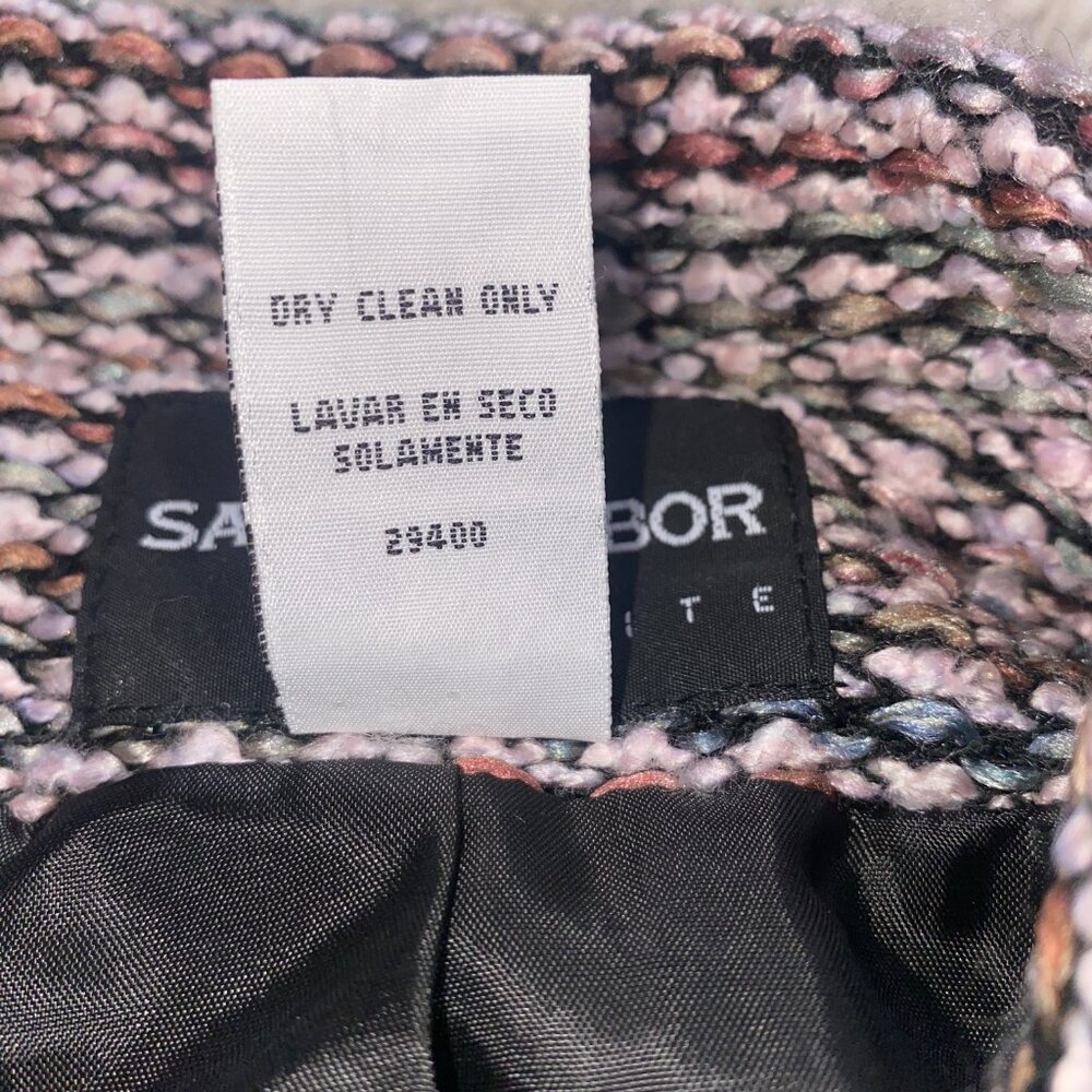 VTG Sag Harbor Jacket Woven Zip Front Soft 80s Career Preppy Academia‎ Size 8P - Picture 7 of 9